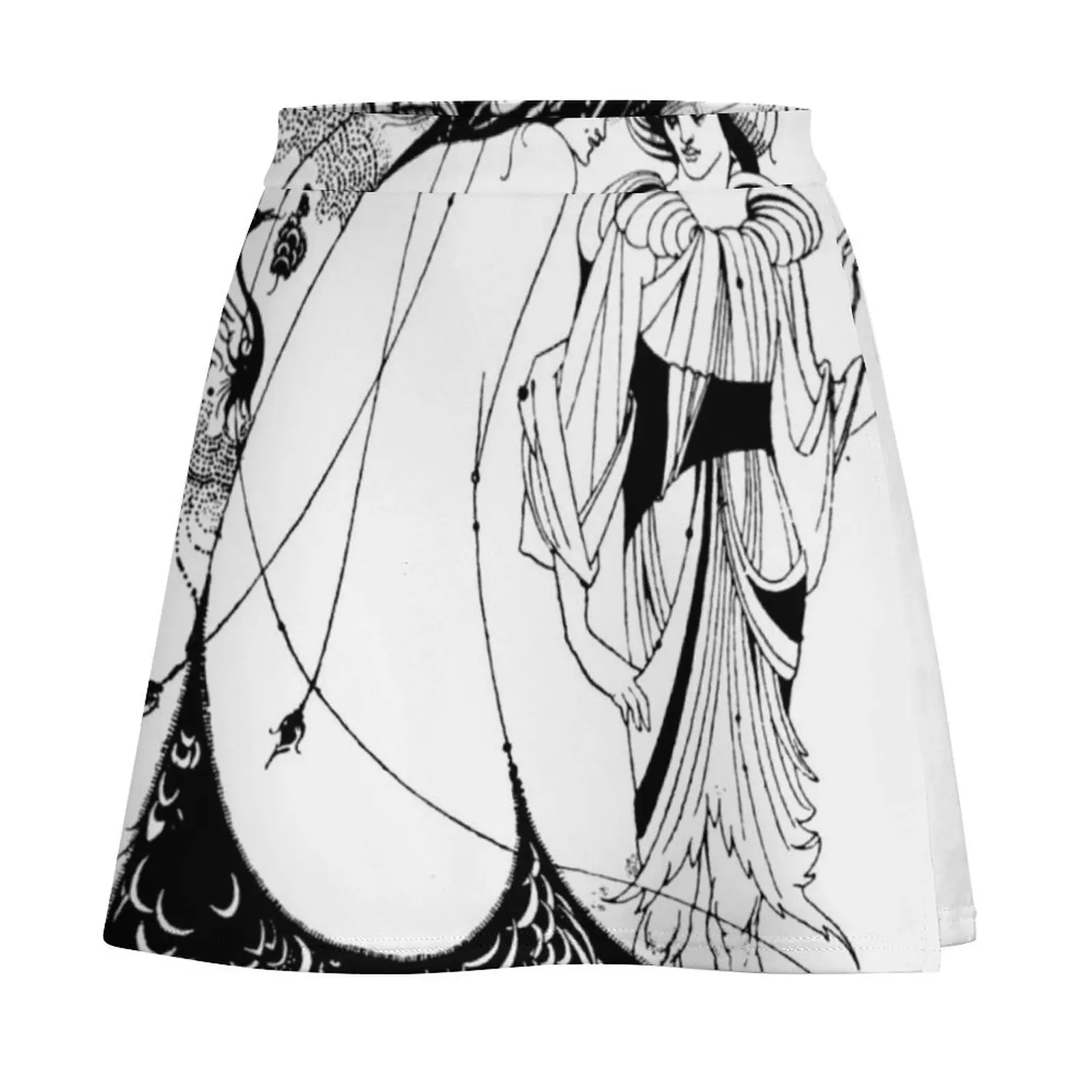 HD. Юбка-павлин из Salomé от Aubrey Beardsley Мини-юбка платье Женская летняя юбка летнее