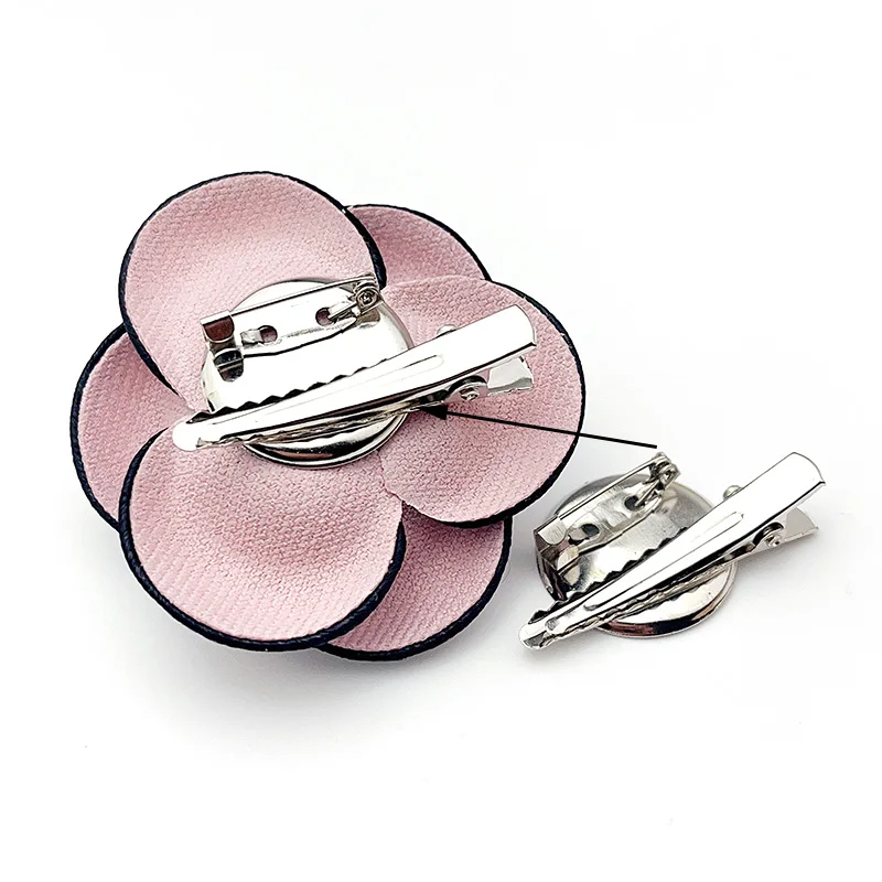 50Pcs Disc Shaped Brooch Base Safety Pearl Stainless Long Pin DIY Make Handmade Flower Jewelry Accessories Findings Wholesale