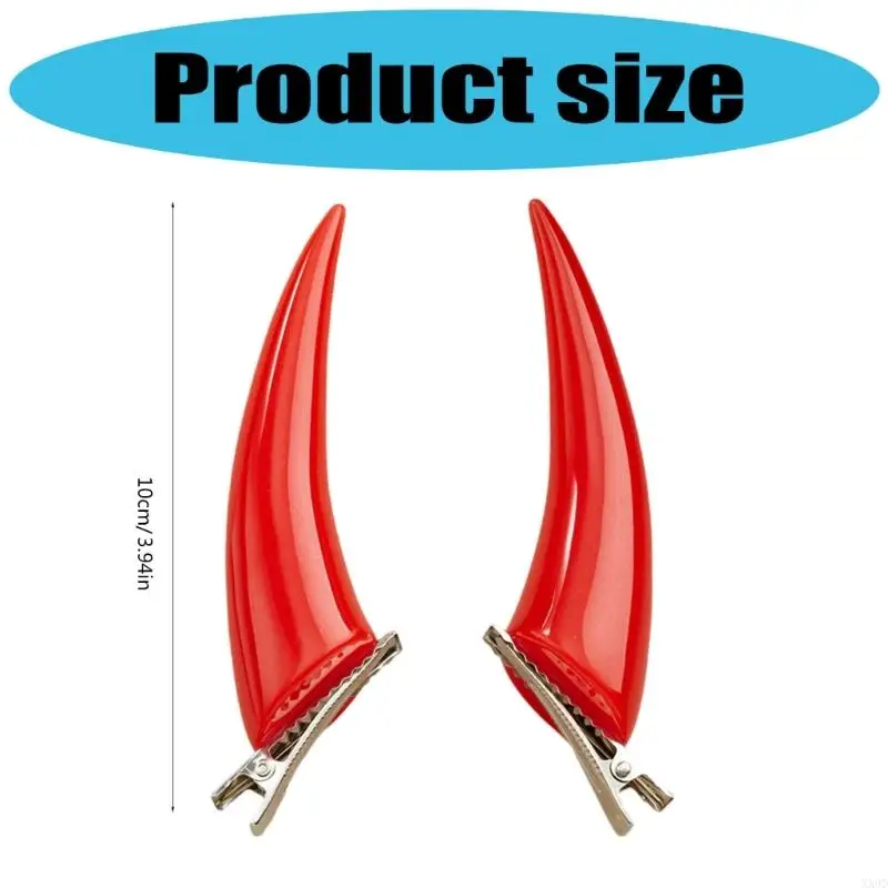 1PAIR GOTHISC Styles Hairpin Devil Horn Hair Clip Уникальная косплей -стрижка для вечеринок и фестивалей на Хэллоуин (art.: 3920cc6ebfbda) - 3920cc6ebfbda