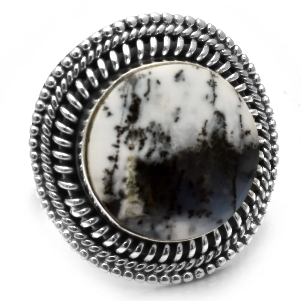 

Оригинальное кольцо с опалом из Dentrite, цвет 925 пробы серебро, США, Размер: 6,75, AR5088