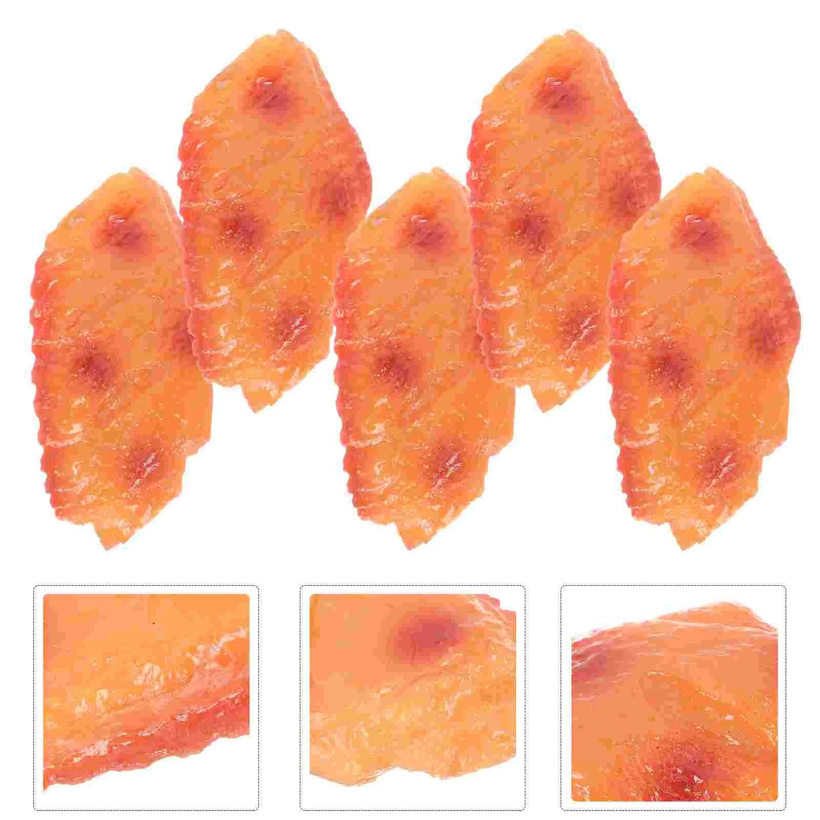 5 Pcs Fake Chicken Wing Simulated Food Decor Fake Fried Chicken Play Food Toys Artificial Chicken Wing