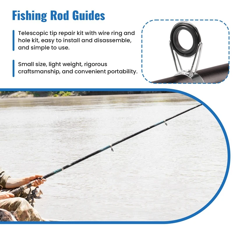 7 шт. направляющие для удочки размеров телескопический комплект ремонта