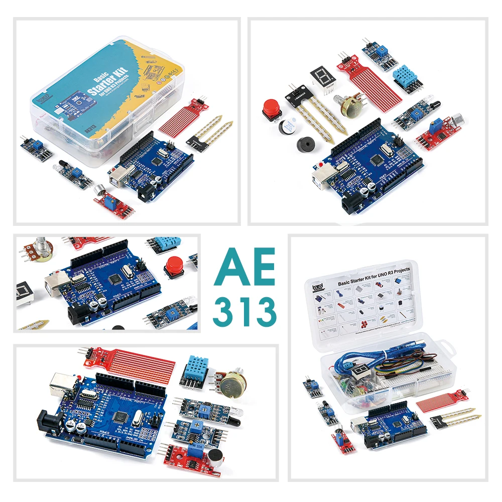Фото Базовый стартовый набор для проектов на Arduino Uno R3: комплект электронных компонентов с платой R3, набор для самостоятельной сборки электроники с руководством №4