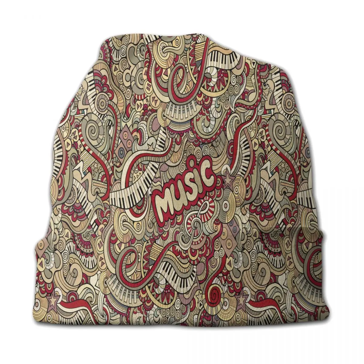 

Облегающие шапки унисекс в стиле ретро с музыкальным рисунком джаз, рок, повседневные Лыжные шапки для мужчин и женщин, Теплая двойная шапка...