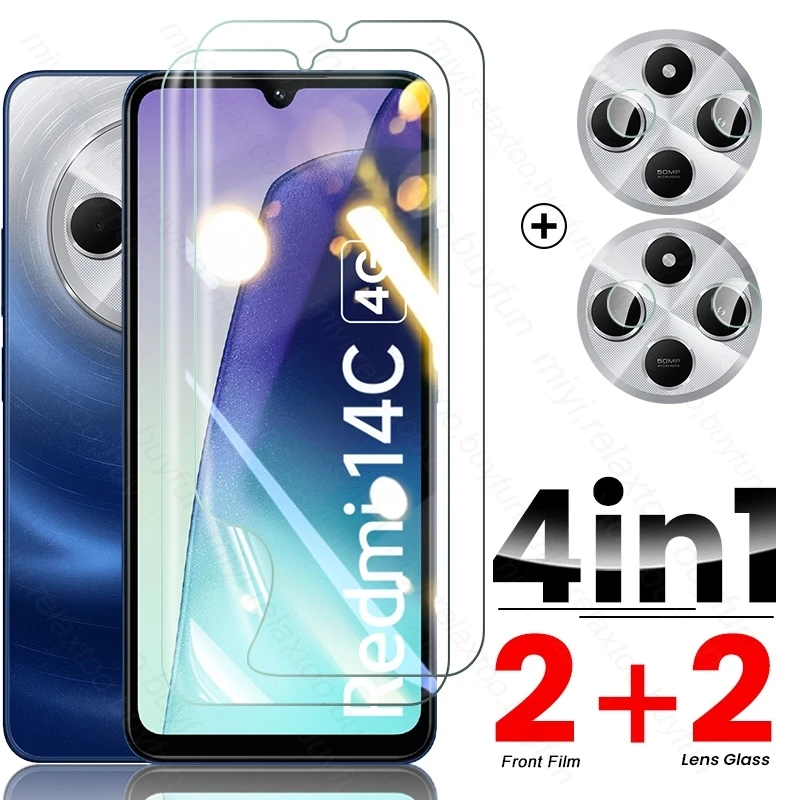 Стекло камеры 4в1 Redmi14C 4G Мягкая гидрогелевая пленка Защитная для экрана Xiaomi Redmi 14C