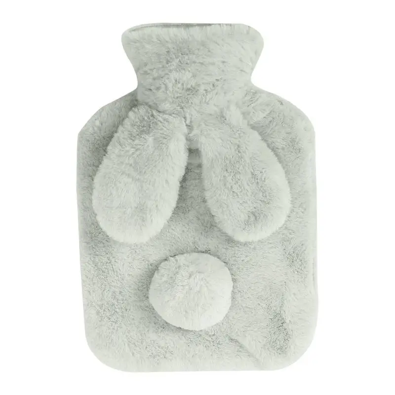 

Warm Water Bag Hot Water Bottle With Bunny Cover Warm Water Bag Hand Warmer With Plush Bunny Cover Leak-Proof Mouth 500ML /