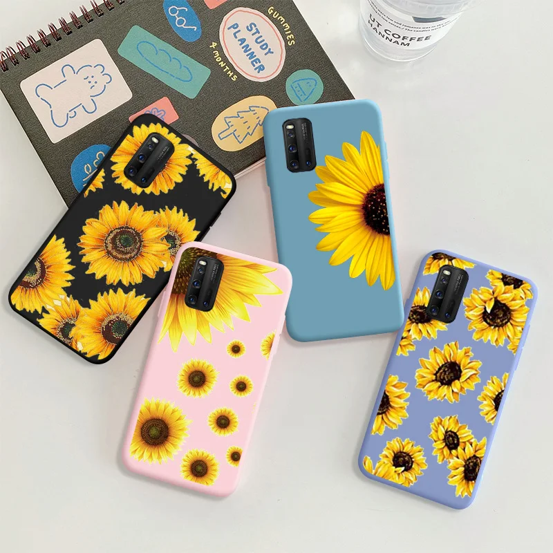 

Chrysanthemum For VIVO iqoo3 Protective Shell Silicone Soft Shell Phone Case Candy Casing Case Fashion Silicone