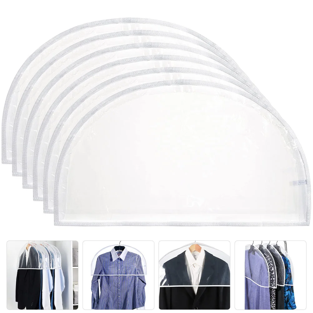 

Clothes Closet Clothing Transparent Shoulder Cover Clear Plastic Hangers Hanging