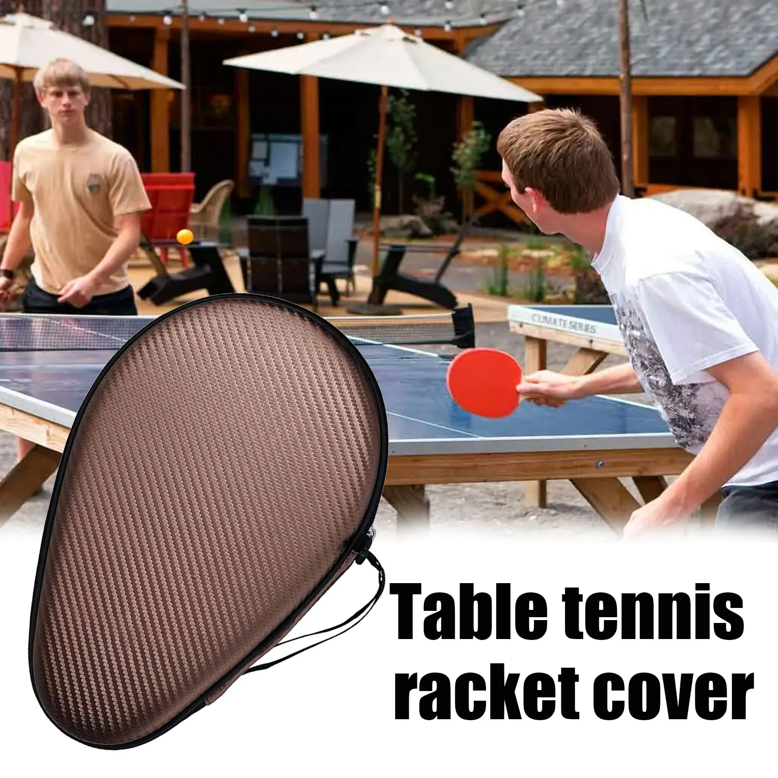 

Portable Table Tennis Bag Hard Shell Case Table Tennis Bag Table Tennis Racket Set Gourd-Shaped Table Tennis Racket Storage Bag