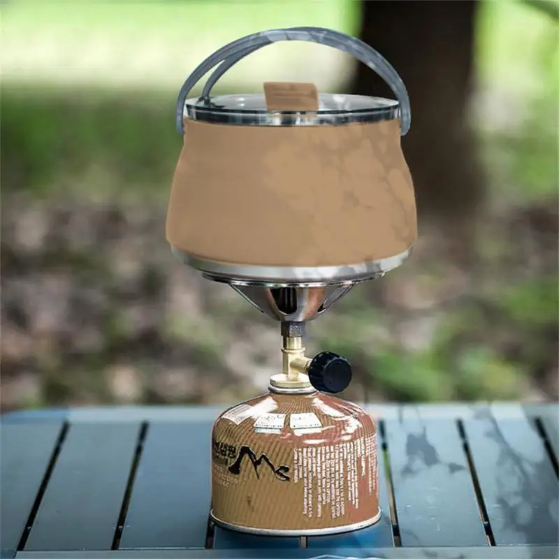 Силиконовый складной чайник портативный полевой кемпинг открытый огонь кофе чай