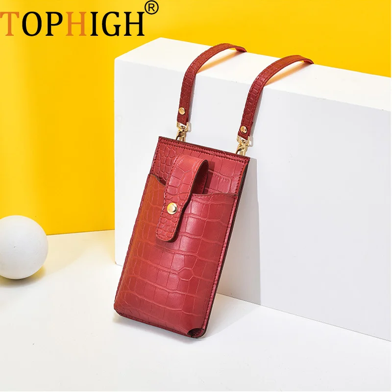 

Mobile Phone Mini Bags For Women 2023 Small Clutches Shoulder Bag Crocodile Pattern Red Clutch Purse Flap Handbag