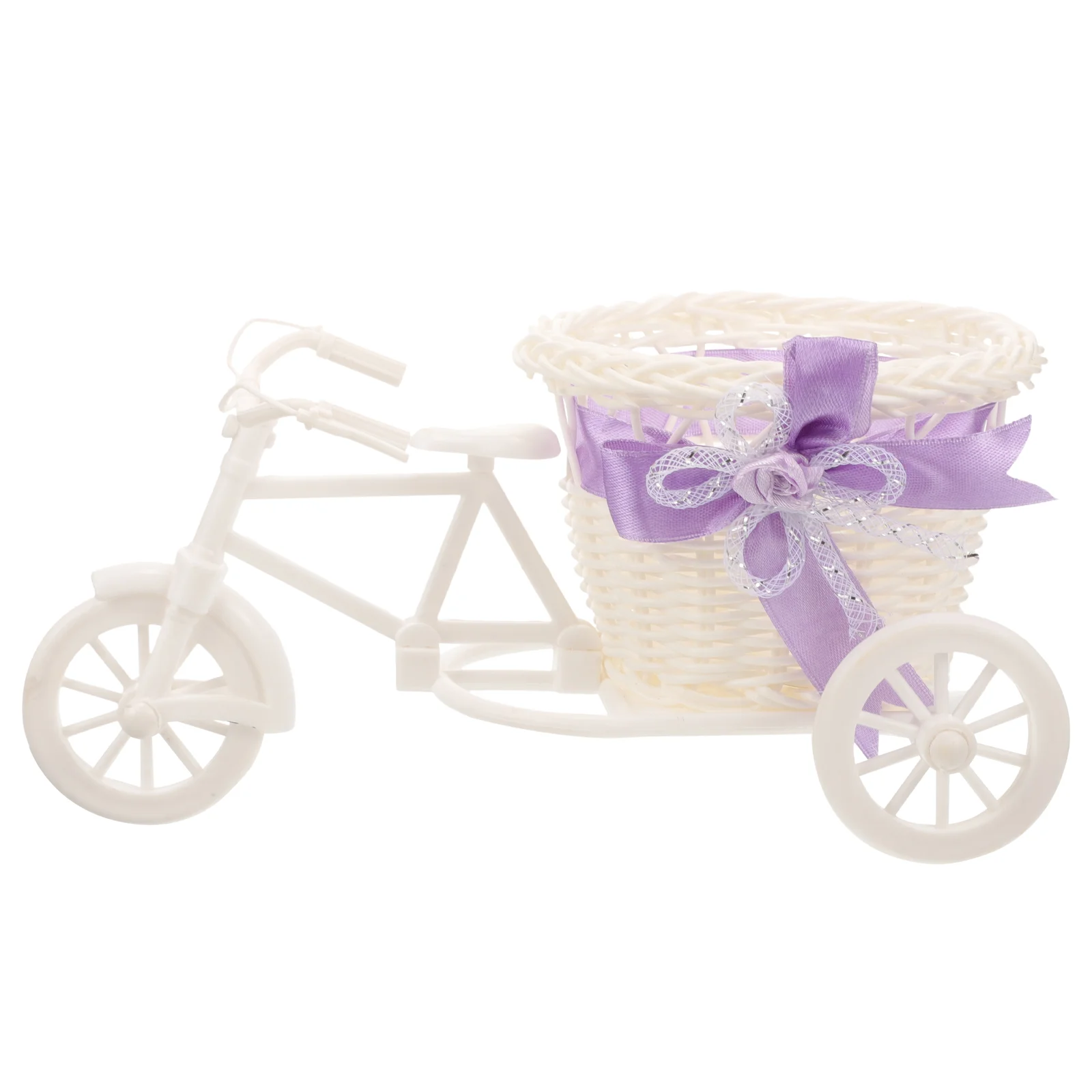 

Storage Basket Baby Birthday Decoration for Girl Bike Flowerpot Plastic Woven Candy