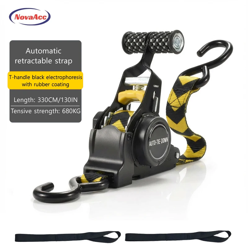 

Супермощные Стяжные Ремни NovaAcc С Шарнирным Механизмом Для Грузовиков И Мотоциклов — Выдвижные Крепежные Ремни С Быстрым Кр...