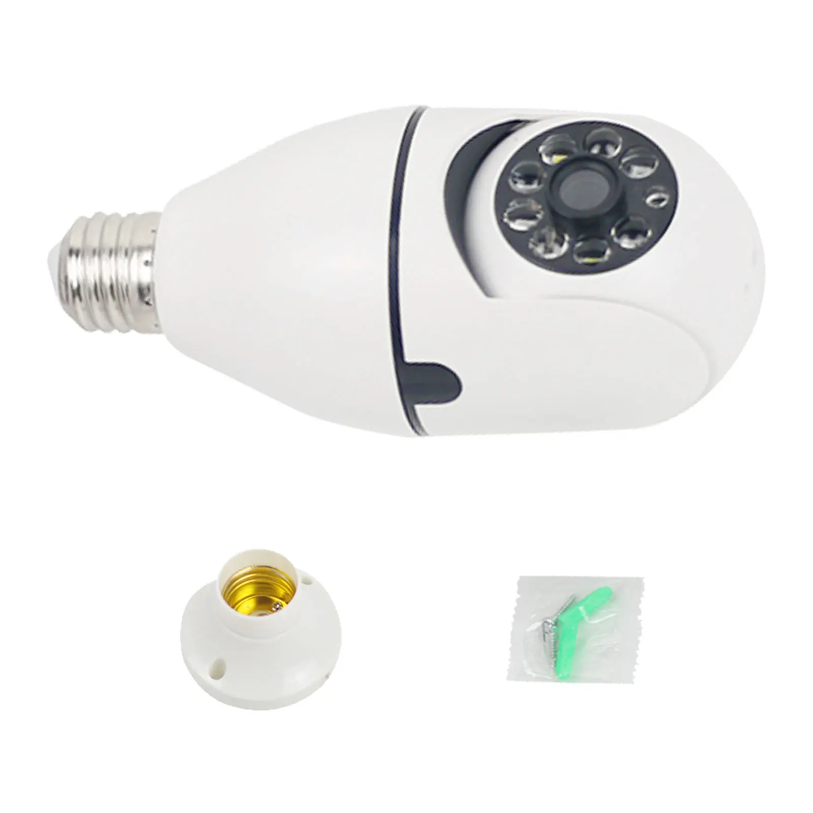 

Light Bulb Camera Wifi 1080P Pan Tilt Wireless Home Camera Home Light Bulb Camera 360 Degree PTZ View Lens HD Night Vision Smart