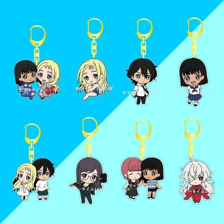 

Милый мультяшный акриловый брелок для рюкзака с изображением летнего аниме, украшение, сувенирный подарок на день рождения, значок