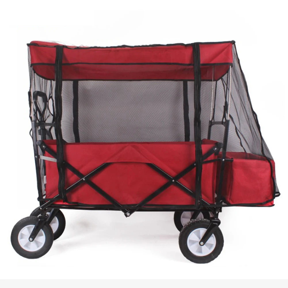 

1pc Bug Mesh Net Cover For Beach Folding Stroller Wagon Cart Accessories Sun Shade Outdoor Camping Hiking Picnic Equipment