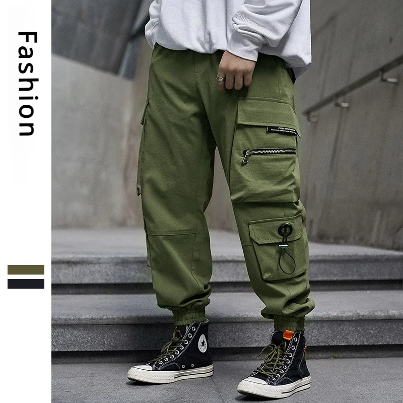 Брюки-карго мужские тактические уличные штаны в стиле милитари много карманов
