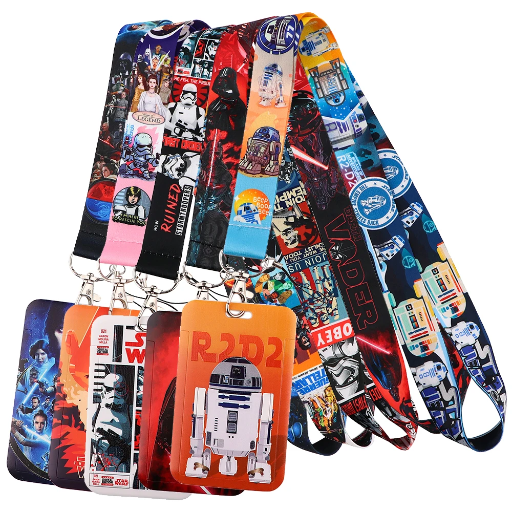 Star Wars Sci-Fi Cool Lanyards For Keychain ID Card Cover Pass Gym Mobile USB Badge Holder Key Ring Neck Straps Accessories