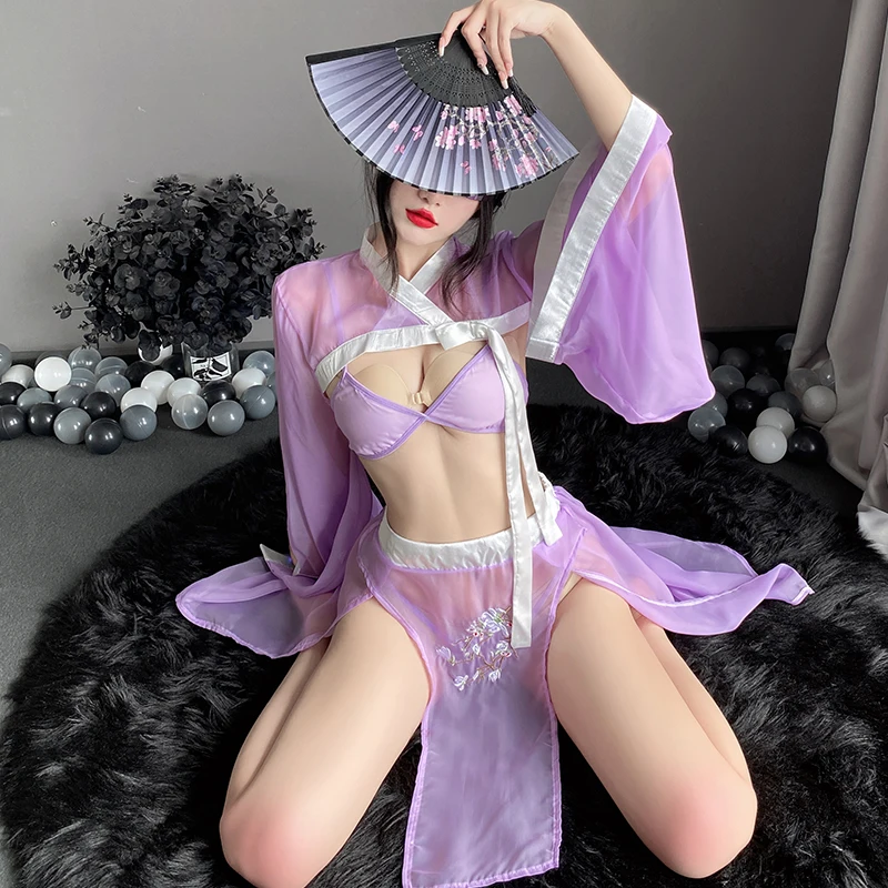 

Erotic Underwear Antique Hanfu Passion Temptation Qipao Uniform Sexy Lingerie Pajamas Female Chinese Traditional Dress for Girls