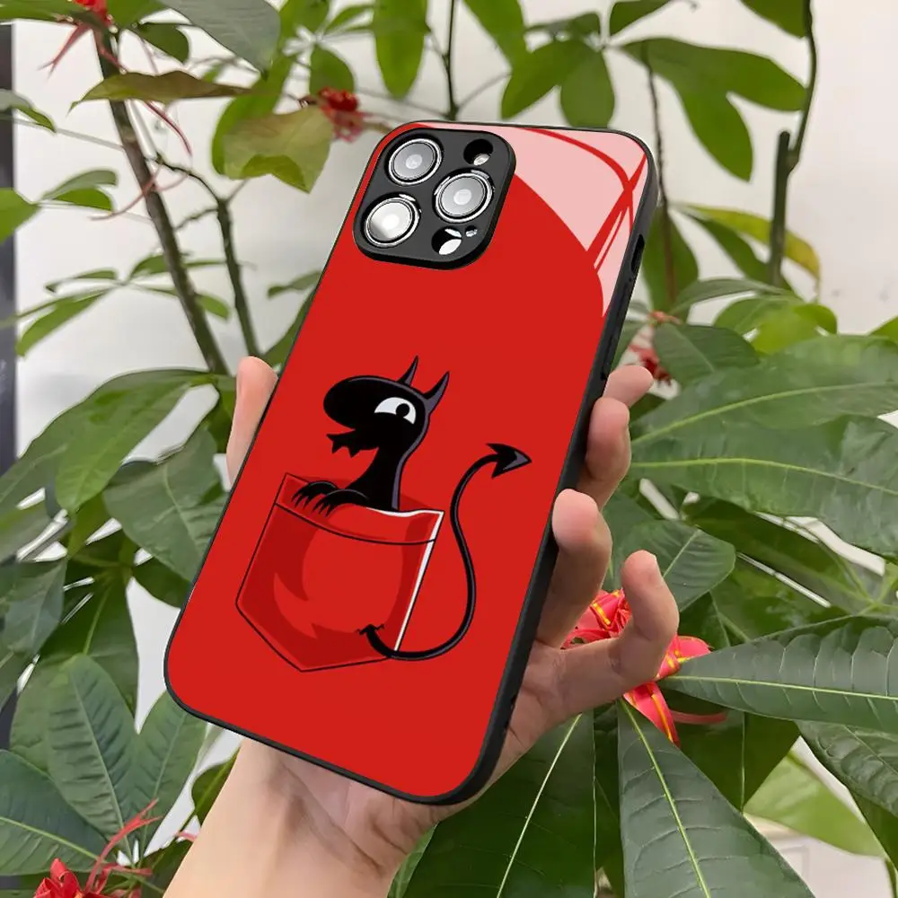 Фото Чехол для телефона Anime-D-Disenchantments для iPhone 17 Air 16 15 14 12 11 13 Pro Max Mini X Xr Xs Plus, черный, стеклянный №1