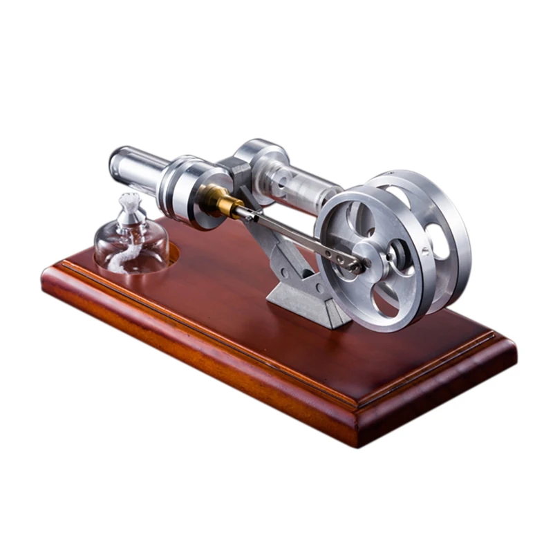 

Hot Air Stirling Engine Twin Flywheels Education Toy Electricity Power Generator Science Experiment Toy Gift Model