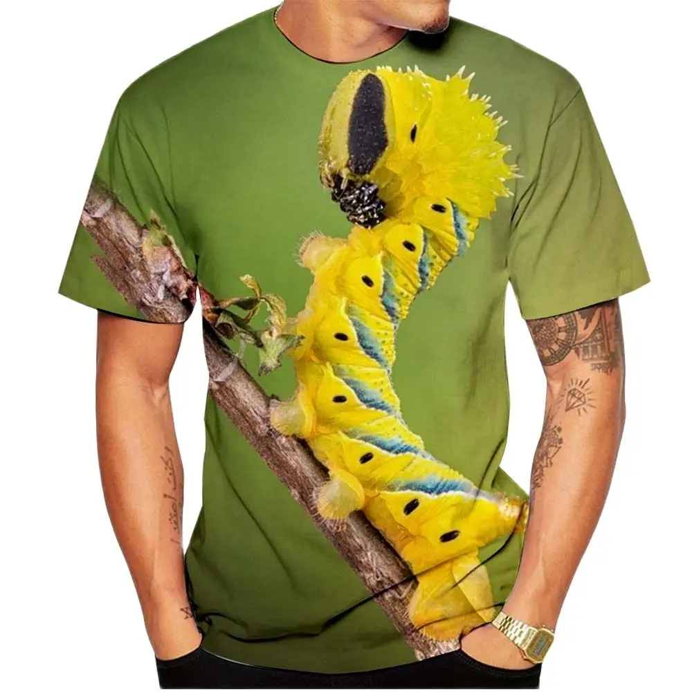

Unisex Caterpillar T-shirt Men 3d Printing Summer Men's Clothing Fashion Casual Short Sleeve Loose Breathable Top Shirts 6xl