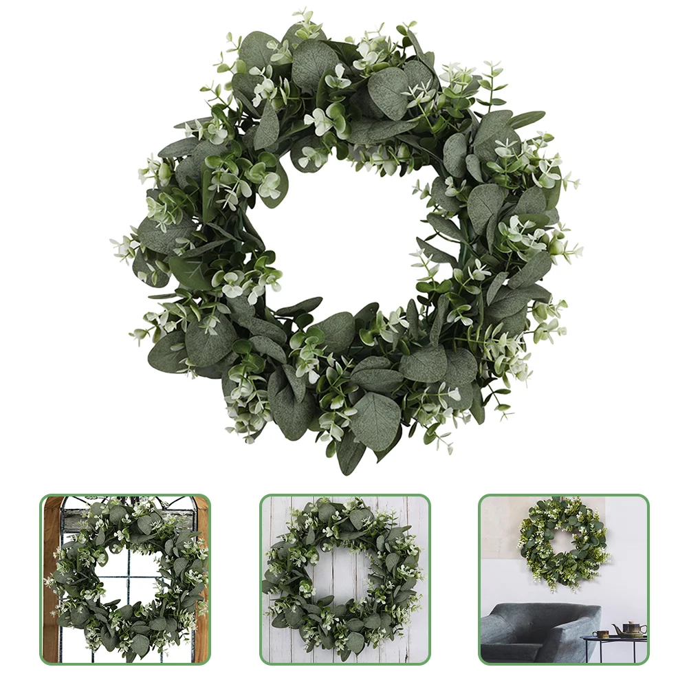 

Faux Green Eucalyptus Wreath Delicate Front Door Faux Green Wreath for Garden