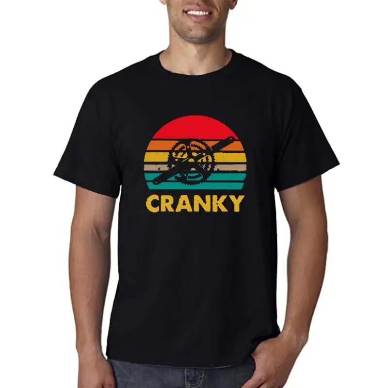

Men t shirt Bicycle Cranky Retro Vintage Cycling tshirts Women t-shirt