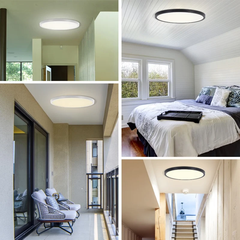 $98.37 Modern Ultra-thin Led Ceiling Light Night Ceiling Lamp Surface Mount Flush Panel Lighting For Living Room Bedroom Toilet Lights