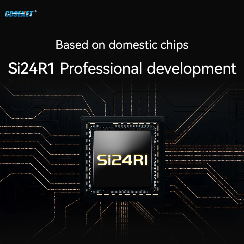 Фото Si24R1, радиочастотный модуль 2,4 ГГц, Высокоэффективная антенна PCB, беспроводной модуль SPI, CDSENT E01C-2G4M01S1B SMD, расстояние связи 200 м №4