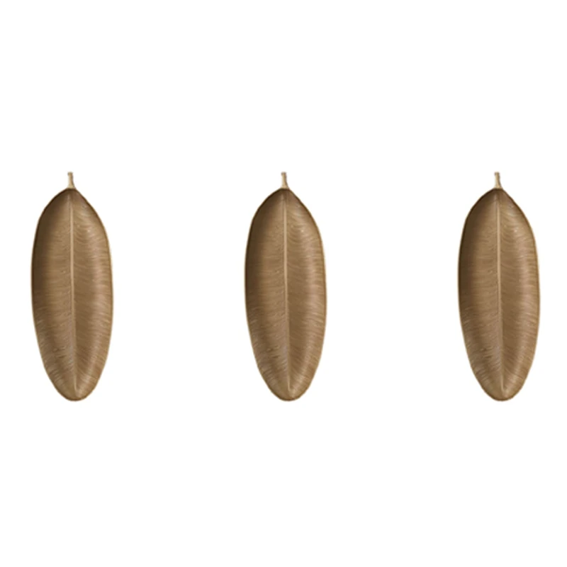 

Retail 3X Nordic Decorative Tray Gold Leaves Shape Serving Tray Jewelry Pallet Fruit Snack Dish Table Storage Organizer (Small)