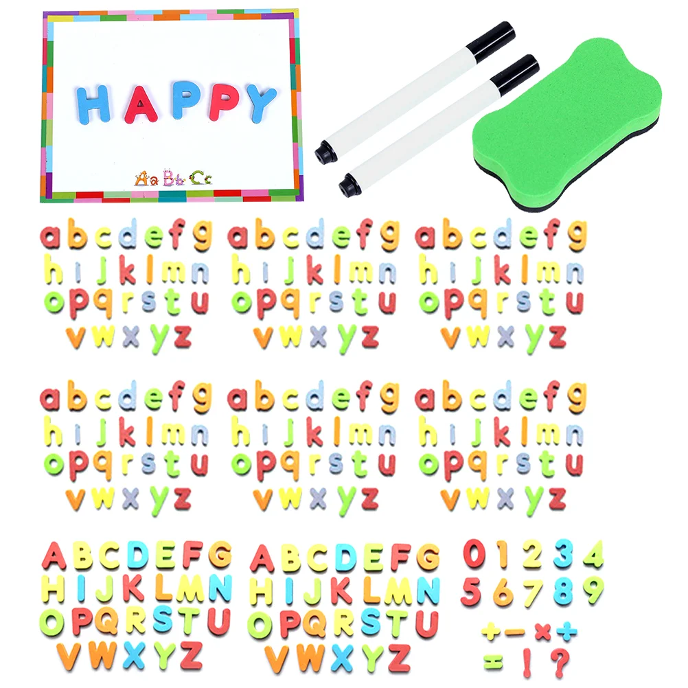 

English Letter Stickers Kids Magnets Fridge Educational Baby Toys Magnetic Alphabet Letters Toddlers 1-3 Numbers Refrigerator