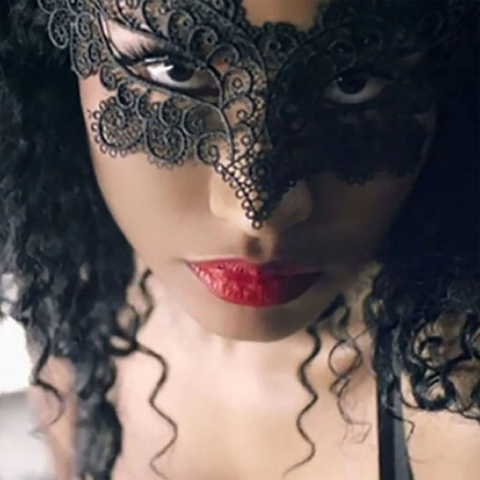 Черная кружевная Маска Queen вышивка искусственная Карнавальная маска Женские