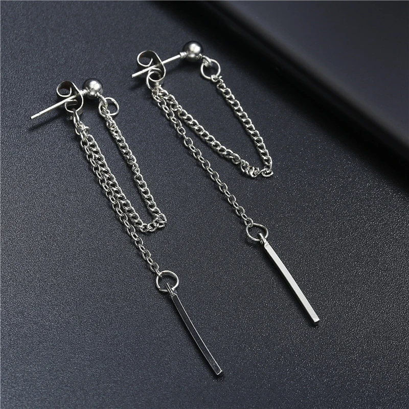 

1Pair Tassel Ear Studs Korean Earrings Fashion Jewelry Geometric Ear Studs For Women Wedding Drop Earrings Jewelry Wholesale