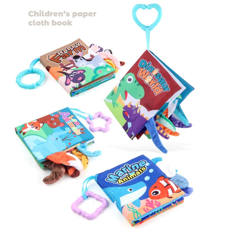 

Washable Montessori Baby Busy Board 3D Toddlers Story Cloth Book Early Learning Education Habits Knowledge Developing Toys
