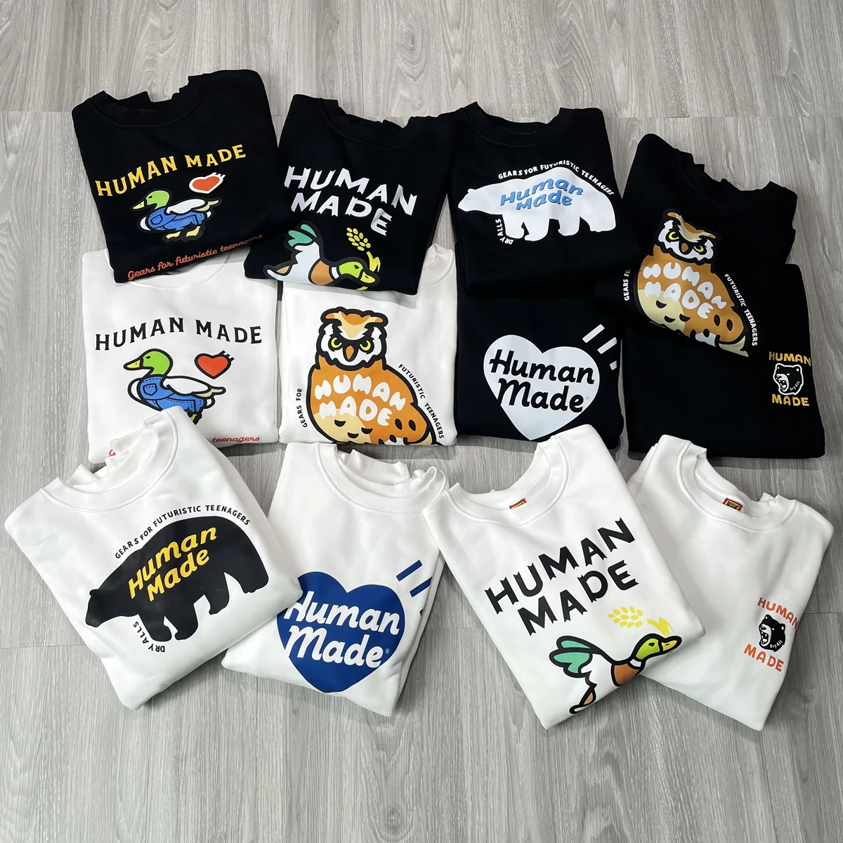 

Frog Drift HUMAN MADE Fleece Cartoon Tops Hoodies For Men Oversize Casual Harajuku Sweatshirt Luxury Brand Men Clothing