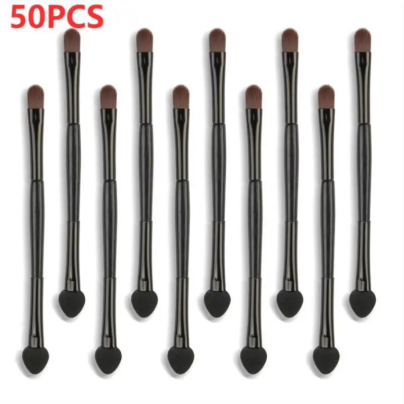 

50 шт., кисти для макияжа, двусторонние тени для век