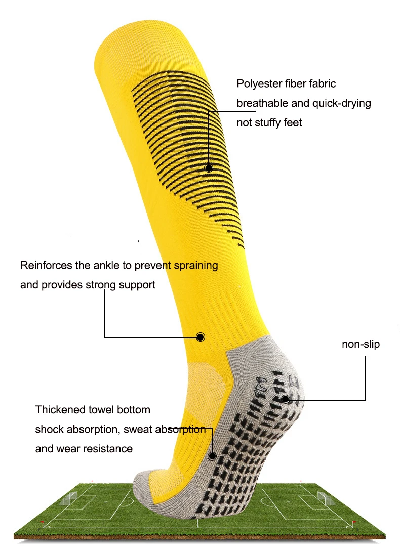 Dispensing High End Actual Combat Football Stockings Male Towel Thickening non-slip Socks over-the-knee  Stockings Soccer Socks