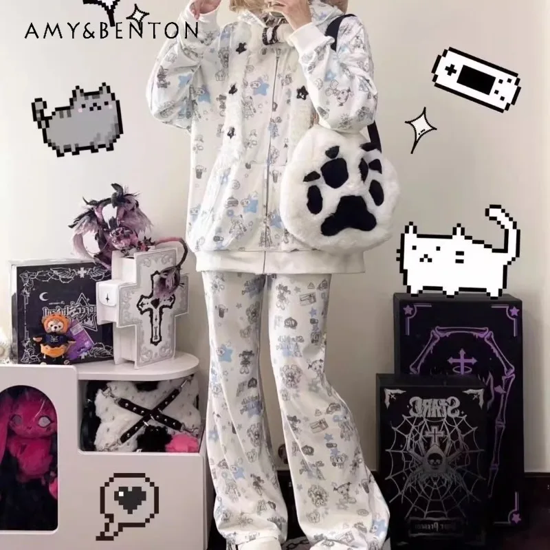 Новинка 2024 японская осенняя двумерная куртка с капюшоном и кошачьими ушками