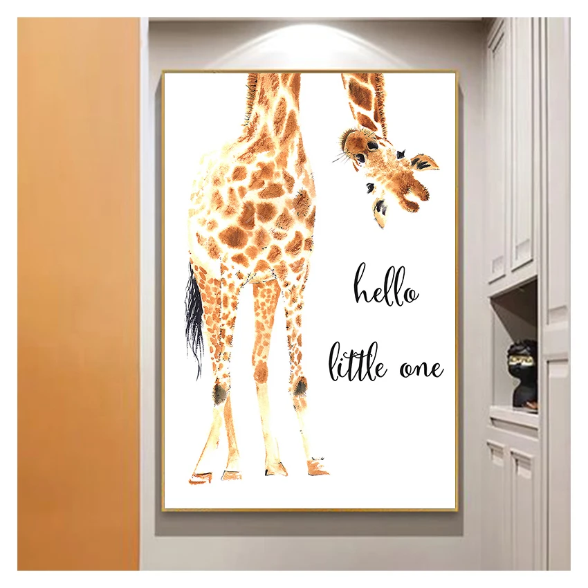 Настенная картина с животными минималистичные плакаты настенные картины для