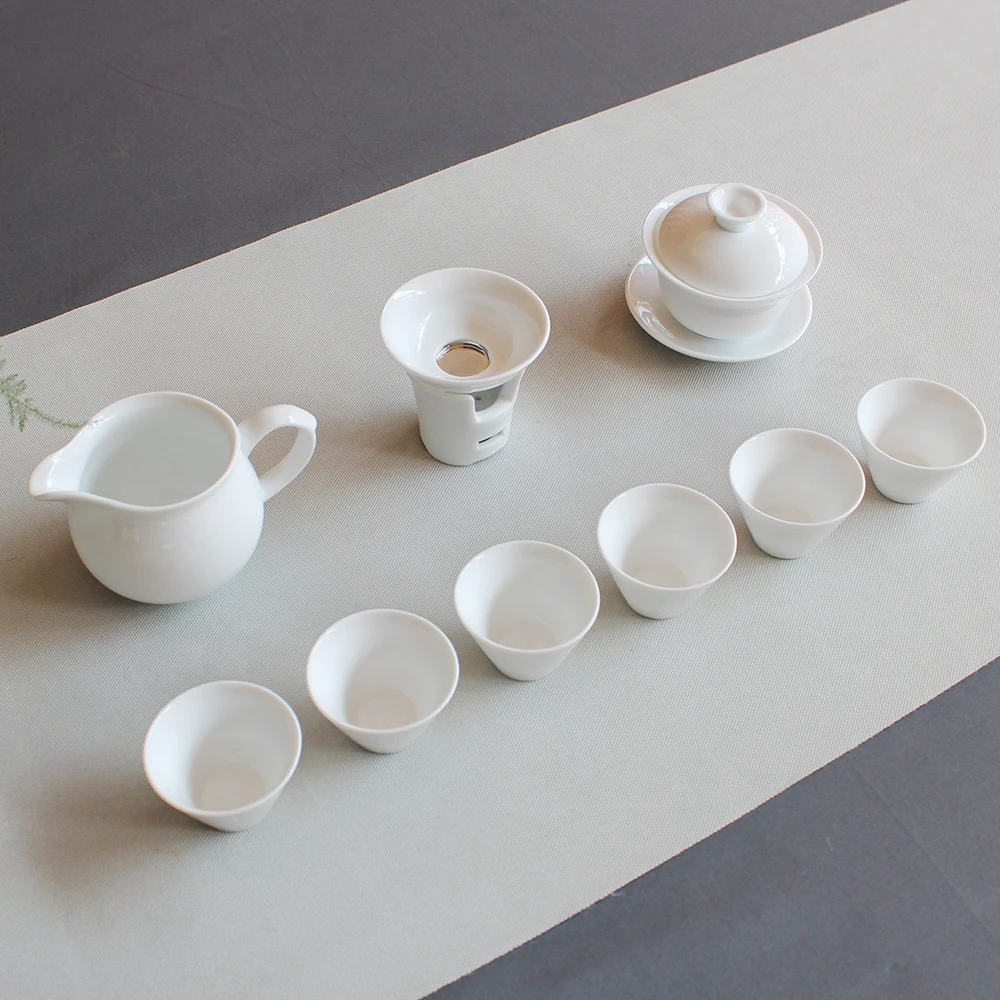 Ceramic Chinese Gongfu Tea Set One Gaiwan Six Cup One Public cup And Filtering Cup Travel Cup Set Gift Teaset