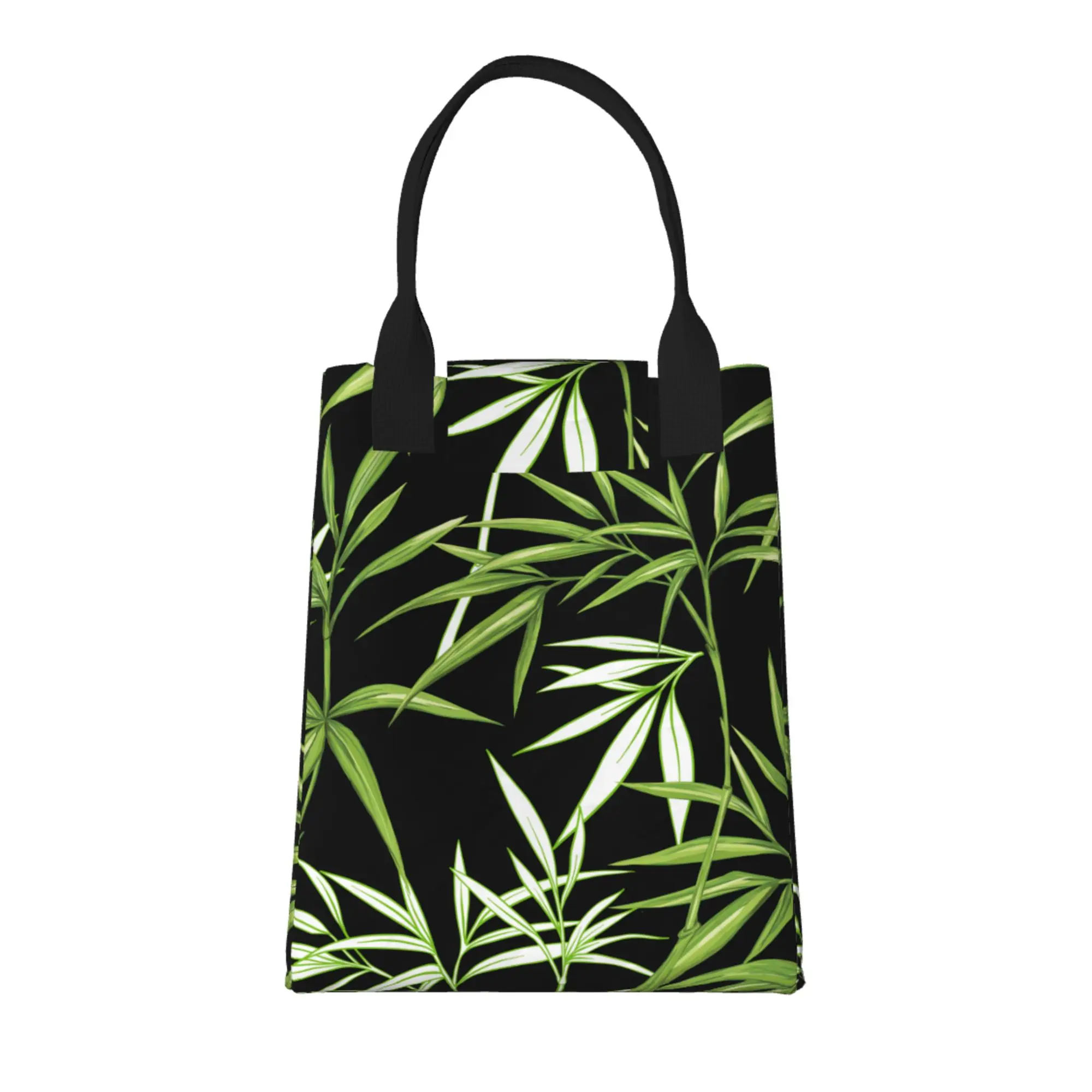 

Background With Bamboo Large Trendy Grocery Tote with Handles, Reusable Shopping Bag Made of Durable Vintage Cotton Fabric