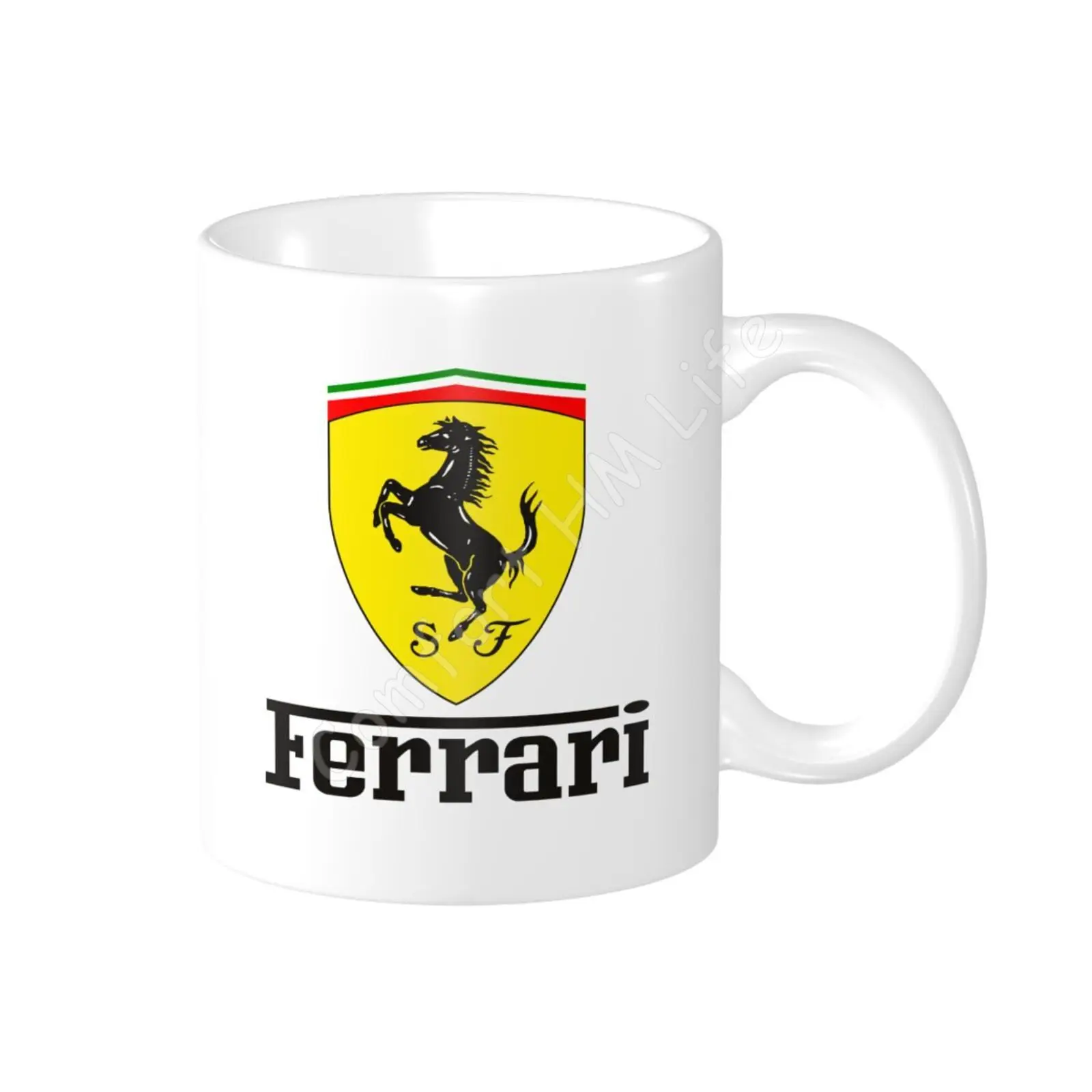 

Fashion Ferrari Mug Funny White Ceramic Creative Mugs Unique Car Gift Coffee Tea Milk Cocoa Cup 330ml Mugs Coffee Cups
