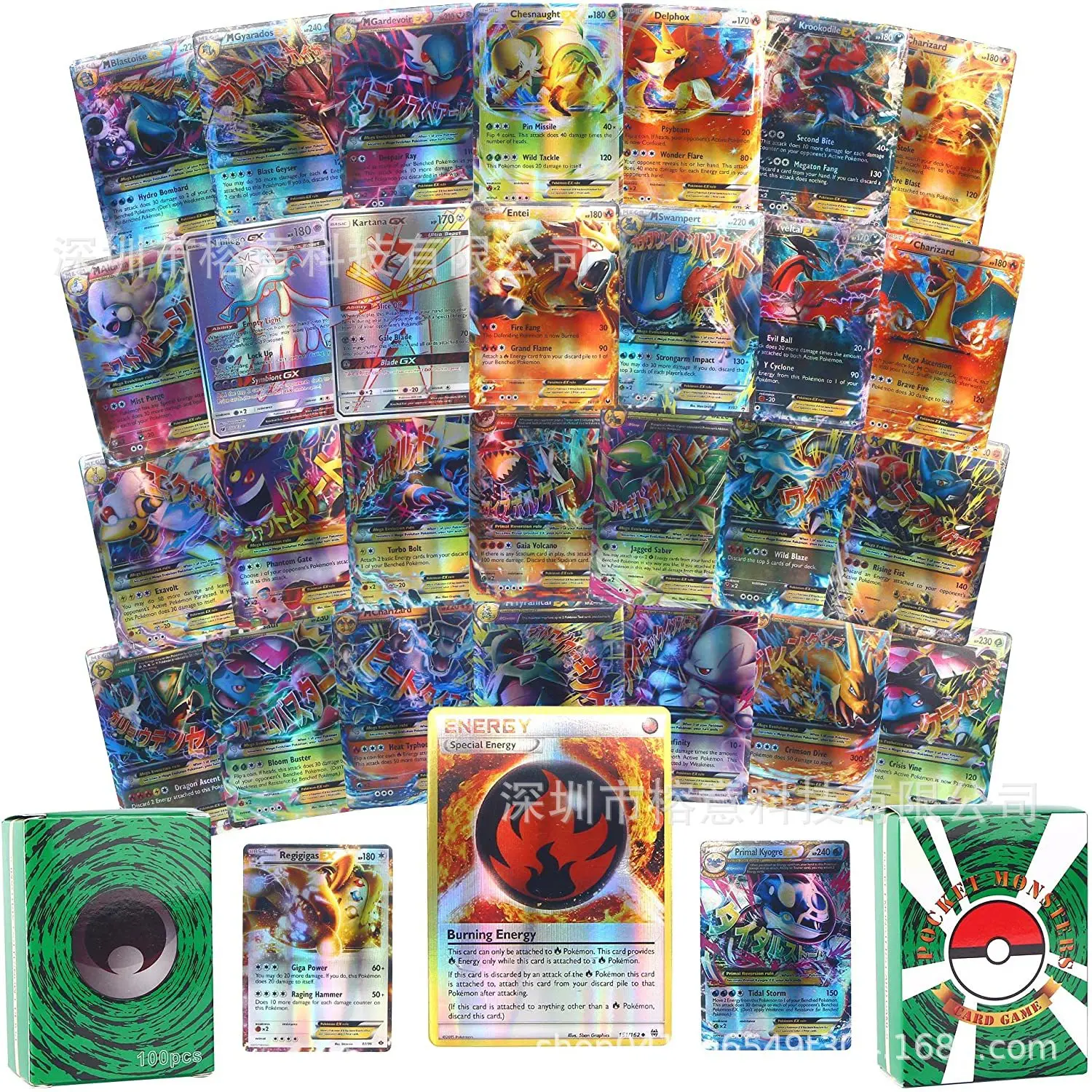 

Pokemon Cards Anime Figure Pikachu Charizard Gengar Mewtwo GX Mega EX Paper English Battle Collection Card Toys Birthday Gifts