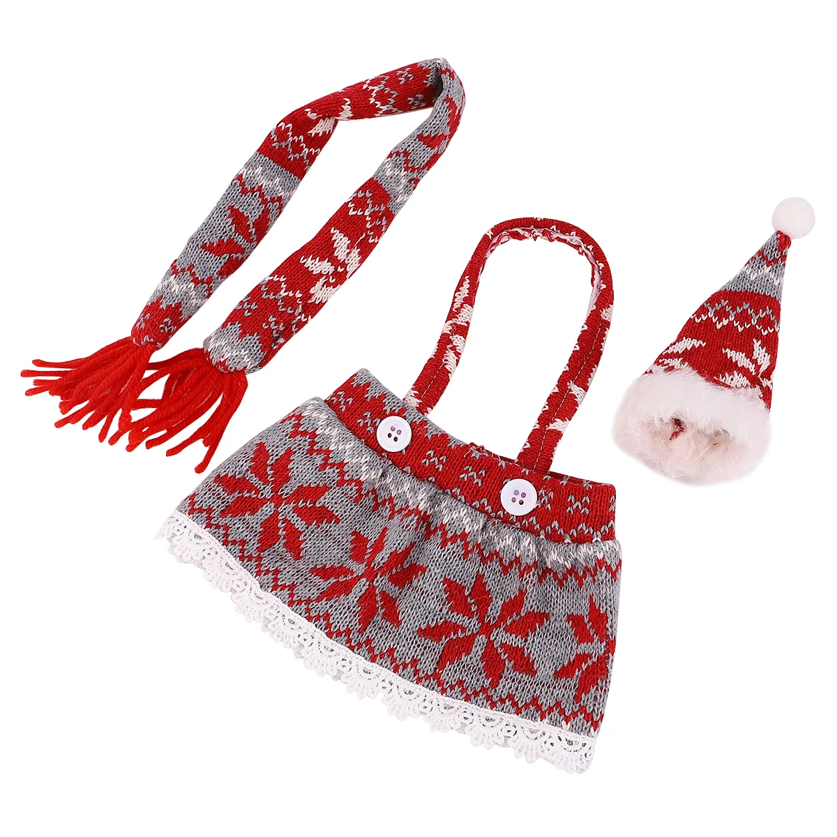 

Bottle Christmasdecoration Santasweaterjumper Hats Silverware Holder Cover Champagne Scarf