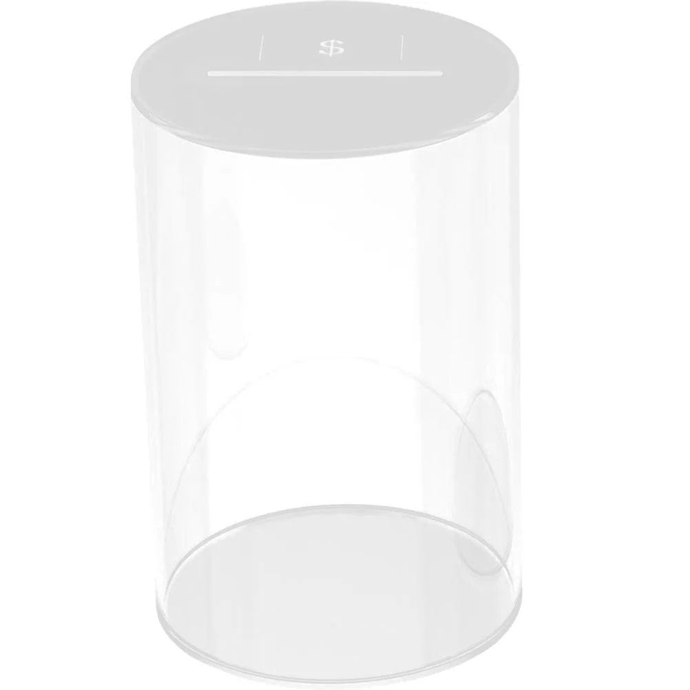 

Bank Piggy Money Box Kids Jar Saving Clear Unopenable Coin Acrylic Banks Pot Break Open Savings Penny Gift Donation Boys Big