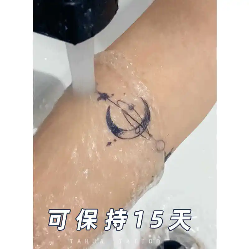 Герб Лунной Планеты Татуировки - долговременные тату-стикеры на водонепроницаемой основе для женщин и мужчин на руках, бедрах, сексуальные временные.