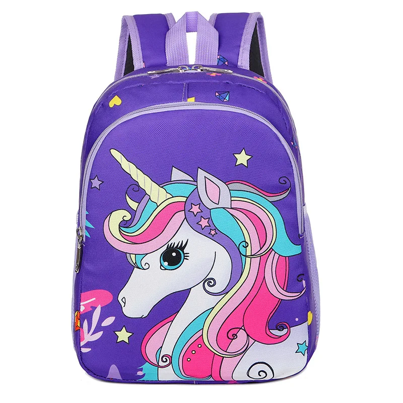 Children's Fashion Cartoon Lovely Unicorn Waterproof School Bag for Kindergarten Boys and Girls Children Leisure Nylon Backpacks