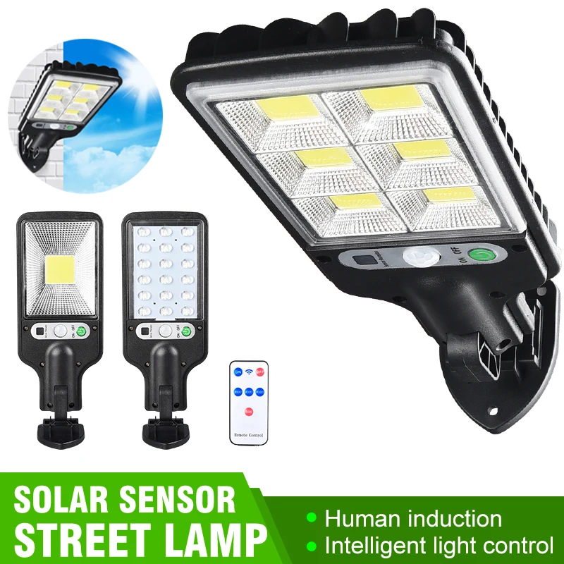

New Solar Street Lights Outdoor Motion Sensor COB Solar Lamp LED Wall Lamp Security Waterproof Garden Decoration Lighting Light