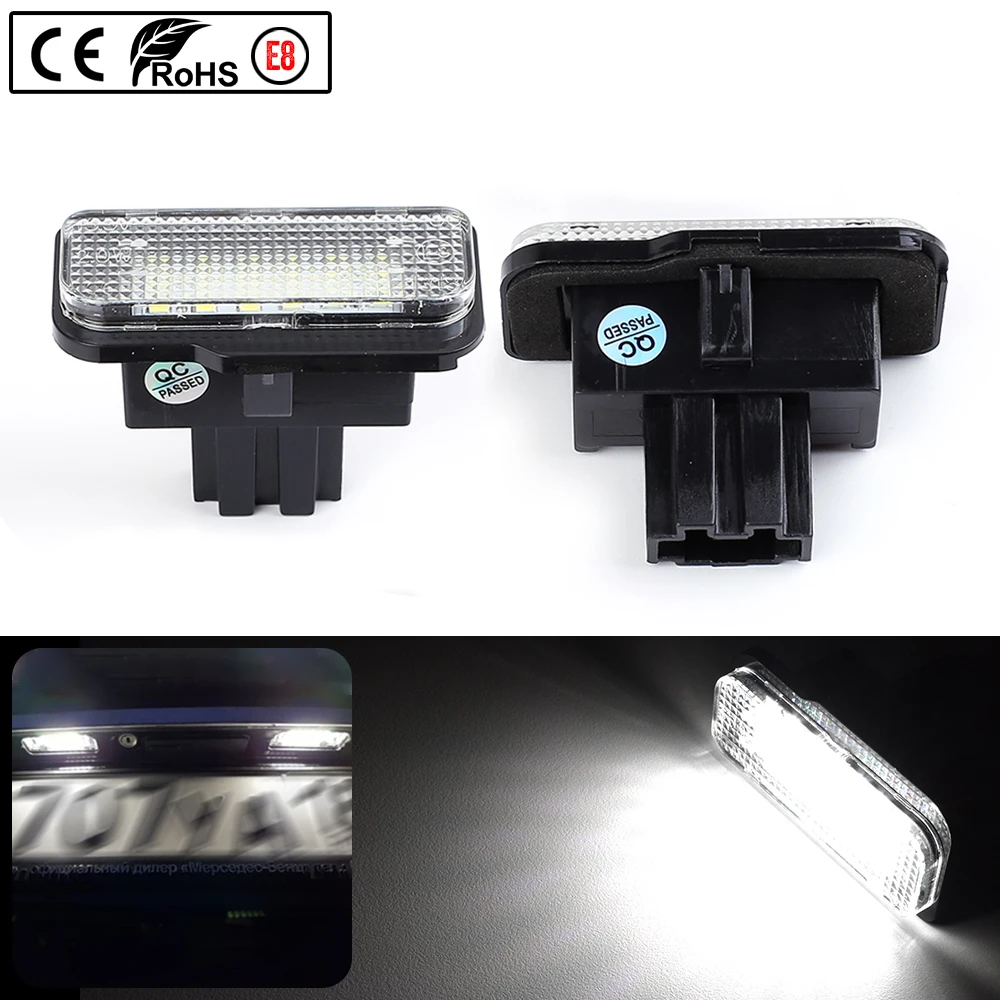 

2x Fits For Benz C E CLS-Class W203 W211 W219 SMD Rear White Canbus Led License Plate Lights OEM: A2038200256